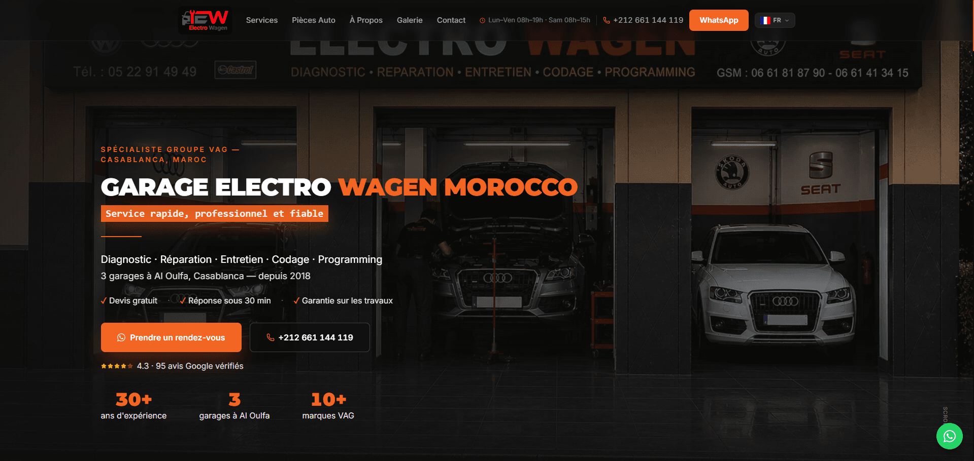 Aperçu du site Electro-Wagen