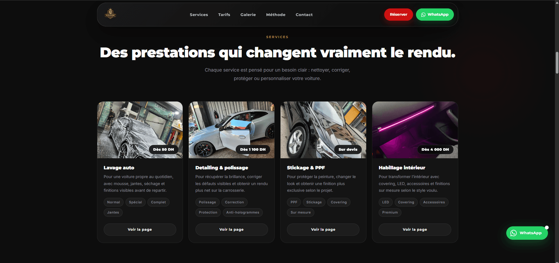 Présentation des services de Kouame Detailing